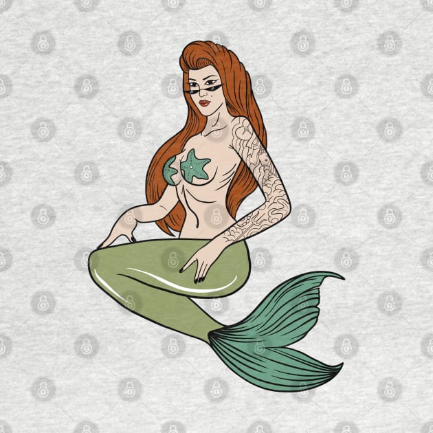 Tattooed mermaid by SYLPAT